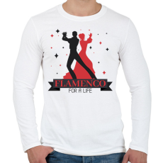 PRINTFASHION Flamenco for a life - Férfi hosszú ujjú póló - Fehér