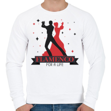 PRINTFASHION Flamenco for a life - Férfi pulóver - Fehér férfi pulóver, kardigán