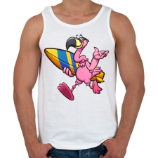 PRINTFASHION flamingo - Férfi atléta - Fehér atléta, trikó