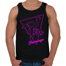 PRINTFASHION Flamingo - Férfi atléta - Fekete atléta, trikó