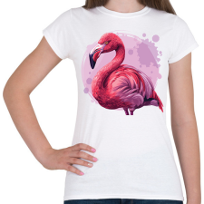 PRINTFASHION flamingo - Női póló - Fehér női póló