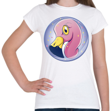 PRINTFASHION Flamingó - Női póló - Fehér női póló