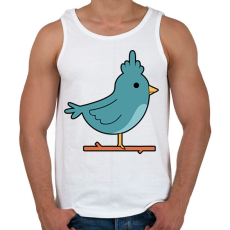 PRINTFASHION Flegma madár - Férfi atléta - Fehér