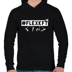 PRINTFASHION #FLEXKFT - Férfi kapucnis pulóver - Fekete
