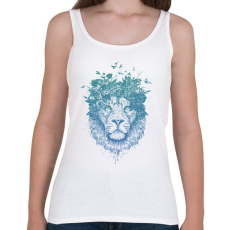 PRINTFASHION Floral lion - Női atléta - Fehér