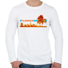 PRINTFASHION Florida - Férfi hosszú ujjú póló - Fehér férfi póló