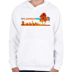 PRINTFASHION Florida - Gyerek kapucnis pulóver - Fehér