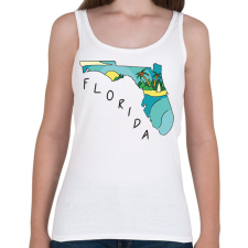 PRINTFASHION Florida - Női atléta - Fehér női trikó