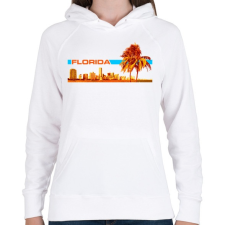 PRINTFASHION Florida - Női kapucnis pulóver - Fehér női pulóver, kardigán