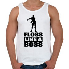 PRINTFASHION Floss Like A Boss - Férfi atléta - Fehér atléta, trikó