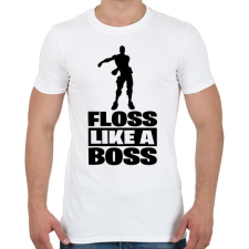 PRINTFASHION Floss Like A Boss - Férfi póló - Fehér férfi póló