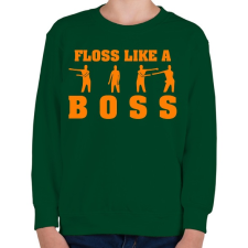 PRINTFASHION Floss like a boss - Gyerek pulóver - Sötétzöld gyerek pulóver, kardigán