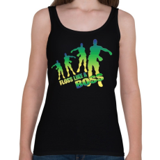 PRINTFASHION Floss like a Boss - Női atléta - Fekete