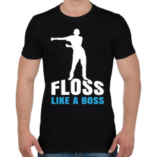 PRINTFASHION Floss like a boss - tánc - Férfi póló - Fekete férfi póló