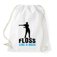 PRINTFASHION Floss like a boss - táncos - Sportzsák, Tornazsák - Fehér tornazsák