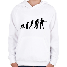 PRINTFASHION Floss tánc evolúció - Gyerek kapucnis pulóver - Fehér gyerek pulóver, kardigán