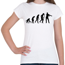 PRINTFASHION Floss tánc evolúció - Női póló - Fehér