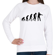 PRINTFASHION Floss tánc evolúció - Női pulóver - Fehér