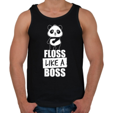 PRINTFASHION Floss táncos panda - Férfi atléta - Fekete atléta, trikó