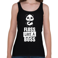 PRINTFASHION Floss táncos panda - Női atléta - Fekete női trikó