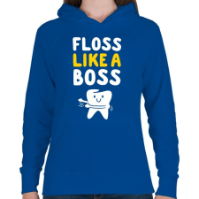 PRINTFASHION Flossing táncos fogászat - Női kapucnis pulóver - Királykék női pulóver, kardigán