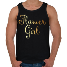 PRINTFASHION Flower girl - Férfi atléta - Fekete atléta, trikó