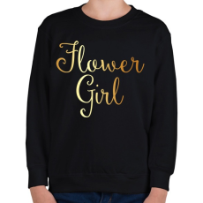PRINTFASHION Flower girl - Gyerek pulóver - Fekete