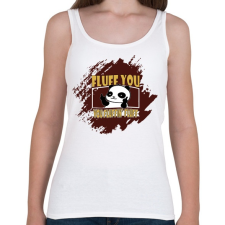 PRINTFASHION fluffinfluffpanda - Női atléta - Fehér női trikó