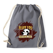 PRINTFASHION fluffinfluffpanda - Sportzsák, Tornazsák - Grafitszürke tornazsák