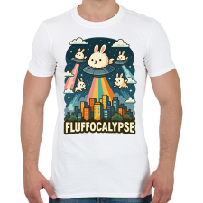 PRINTFASHION Fluffocalypse - Férfi póló - Fehér férfi póló