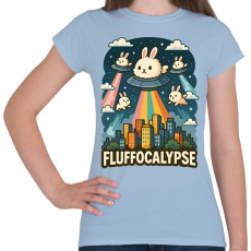 PRINTFASHION Fluffocalypse - Női póló - Világoskék