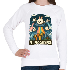 PRINTFASHION Fluffocalypse - Női pulóver - Fehér