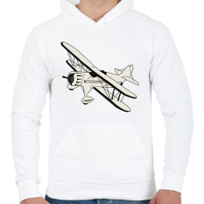 PRINTFASHION flying - Férfi kapucnis pulóver - Fehér