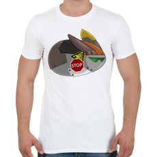 PRINTFASHION Flying Robot Rabbit - Férfi póló - Fehér