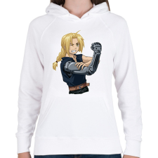 PRINTFASHION FMA: Brotherhood - Edward Elric - Női kapucnis pulóver - Fehér női pulóver, kardigán