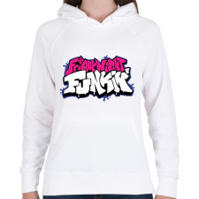 PRINTFASHION FNF - Női kapucnis pulóver - Fehér női pulóver, kardigán