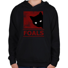 PRINTFASHION FOALS BLACK CAT - Gyerek kapucnis pulóver - Fekete gyerek pulóver, kardigán