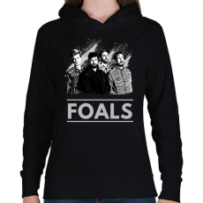 PRINTFASHION FOALS-BW PAINTED - Női kapucnis pulóver - Fekete