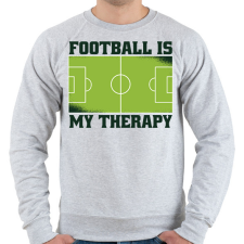 PRINTFASHION Foci a terápiám - Férfi pulóver - Sport szürke férfi pulóver, kardigán