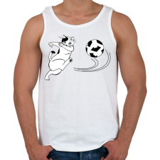 PRINTFASHION Foci - Férfi atléta - Fehér atléta, trikó