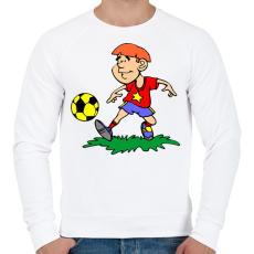 PRINTFASHION Foci - Férfi pulóver - Fehér