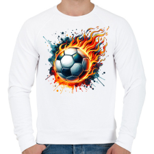 PRINTFASHION foci - Férfi pulóver - Fehér férfi pulóver, kardigán