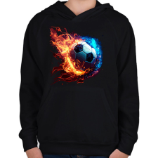 PRINTFASHION Foci - Gyerek kapucnis pulóver - Fekete gyerek pulóver, kardigán