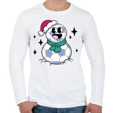 PRINTFASHION Foci hóember - Férfi hosszú ujjú póló - Fehér férfi póló