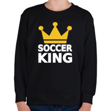 PRINTFASHION Foci király - Gyerek pulóver - Fekete gyerek pulóver, kardigán