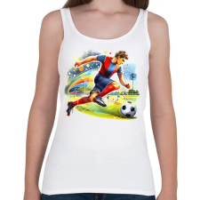 PRINTFASHION Foci - Női atléta - Fehér női trikó