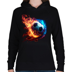 PRINTFASHION Foci - Női kapucnis pulóver - Fekete