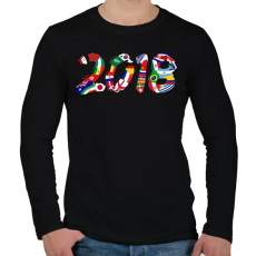 PRINTFASHION Foci VB 2018 - Férfi hosszú ujjú póló - Fekete