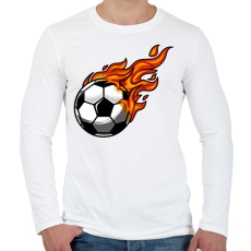 PRINTFASHION Focilabda  - Férfi hosszú ujjú póló - Fehér