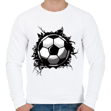 PRINTFASHION focilabda - Férfi pulóver - Fehér férfi pulóver, kardigán